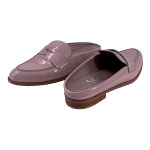 AGL Taupe Patent Leather Penny Loafer Mules 38